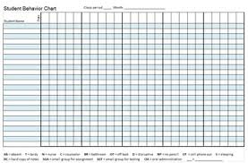 Student Behavior Chart Log For Middle School Or High School