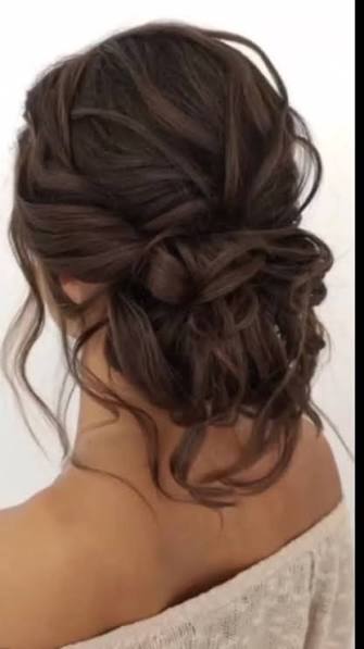 Messy Low Chignon For Medium Hair