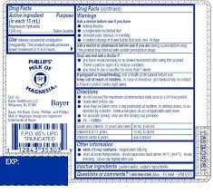 The magnesium in the liquid can both neutralize excess stomach acid to i have now been taking milk of magnesia regularly for two and a half years. Phillips Original Milk Of Magnesia Liquid Bayer Healthcare Llc