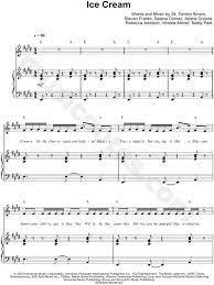Blackpink Selena Gomez Ice Cream Sheet Music In E Major Transposable Download Print Sheet Music Digital Sheet Music Printable Sheet Music