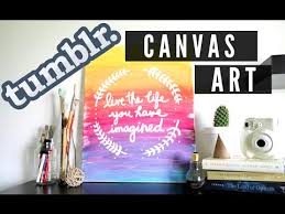 Diy Tumblr Inspired Canvas Art Ombre Quote Room Decor Youtube