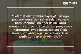 Ucapan selamat harijadi terbaik buat orang tersayang | menerima ucapan istimewa pada hari lahir atau birthday wishes adalah sesuatu yang. 10 Ucapan Selamat Ulang Tahun Untuk Anak Yang Menyentuh Hati