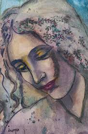 Flower arrangement of the month of August, watercolor 75/55 cm,  https://www.facebook.com/pages/Aquarellen-Mylene-de-Kleijn/1729093293982739 