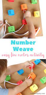 Number Weave Activity Toddler At Play Toddler Learning Activities Kids Learning Activities Toddler Activities
