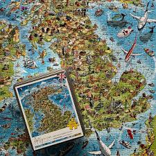 Wentworth puzzles are very different to standard jigsaw puzzles. 1 000 Piece Jigsaw Puzzle In Tin Box Jolly Britain Illustrated Uk M Arty Globe By Hartwig Braun