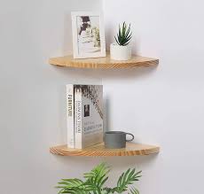 5 out of 5 stars (660) $ 210.00 free shipping favorite. Gracie Oaks Aleksis 12 Inch Corner Wall Shelf Set Of 2 Solid Wood Corner Floating Shelves For Wall Round End Wall Mounted Floating Corner Shelf For Bedroom Bathroom Living Room And Kitchen 12
