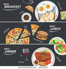 Hamburger Stock Vectors Vector Clip Art Web Banner Lunches And Dinners Lunch