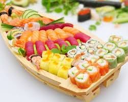 All Aboard On The Sushi Boat Food Yummy Food My Favorite Food