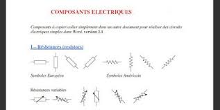 Symbole Electriques En Pdf Labels Math Chart