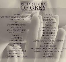 Fifty shades freed (2018) english full movie. Fifty Shades Of Grey Potential Soundtrack Songs Fifty Shades Fifty Shades Of Grey Shades Of Grey