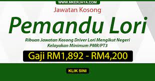 Mesti memegang lesen kelas d:btm<=3500kg, jenis gdl. Jawatan Kosong Pemandu Lori Pelbagai Kekosongan Jawatan Dibuka Pelbagai Negeri