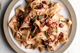 Creamy Tomato Bacon Pasta Cooking With Cocktail Rings