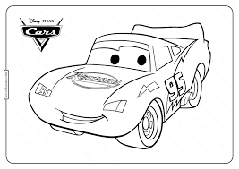 Printable lightning mcqueen from cars 4 disney coloring page. Disney Pixar Cars 3 Lightning Mcqueen Coloring Page