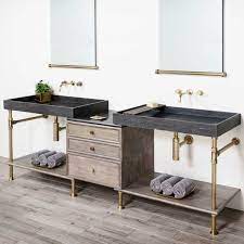 Vanities Stone Forest Metal console vanity from integral sink bath consoles & washstands metal console table with bathroom sink console table | home trends ideas sink consoles for the bath duravit vero.