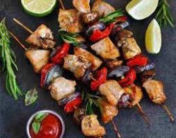 Resultado de imagen de brocheta de emperador y gambas