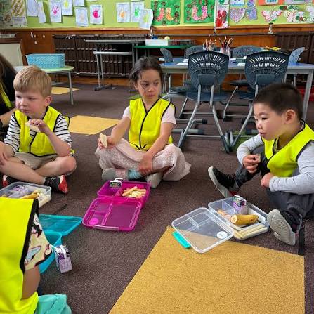 Children engaged in play-based learning