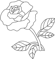Single Red Rose Painting On Glass Stained Glass Patterns Free Flower Drawing Flower Pattern Drawing