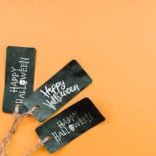 Free Black Halloween Tag Mockup In Psd Halloween Mockup Psd Halloween Tags Black Halloween Halloween