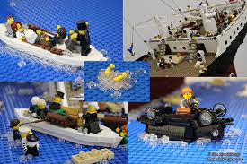 incredible lego model of the titanic