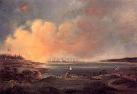 The harbour entrance was blocked by a large chain and. The Battle Of Fort Mchenry Alfred Jacob Miller 1810 1874 Vintage Artwork Mchenry Poster Prints