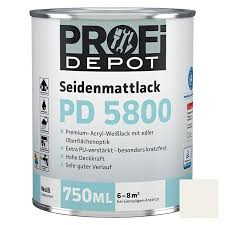 Achten sie bei der verarbeitung auf die jeweiligen angaben des herstellers. Profi Depot Pd Acryllack Seidenmattlack Pd 5800 Weiss 750 Ml Bauhaus
