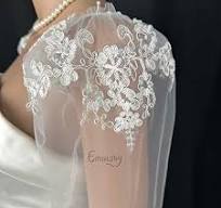 Amazon.com: Detachable bridal sleeves,custom flower wedding ...