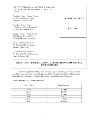 Https Www Courts State Co Us Userfiles File Court Probation 18th Judicial District 18th Courts Arapahoe Cjo 2015 4 20bond 20schedule 20 Final 204 7 15 Pdf