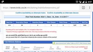 What Is Dynamic Fare In Irctc Quora