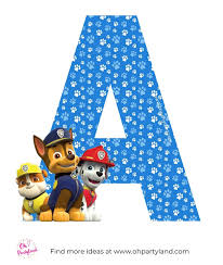 This png image was uploaded on august 10, 2018, 10:07 am by user: . Paw Patrol Alphabet Oh Partyland