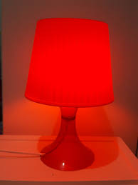 Red, bedside table lamps : Ikea Red Table Lamp Furniture Home Decor Lighting Supplies On Carousell