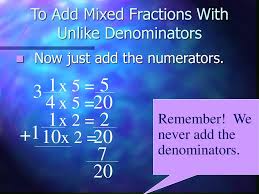 And, if you want to do it manually, and let we elaborate it with examples! Adding Mixed Numbers With Unlike Denominators Ppt Download