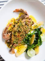 Soft Shell Crabs With Curry Butter Recipe Grilled Soft Shell Crab Recipe Soft Shell Crab Recipe Seafood Dishes