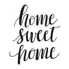 Home Sweet Home Clip Art Vector Image Modern Calligraphy Brush Etsy Lettering Vector Quotes Words