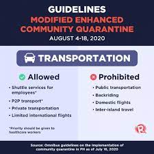 Narito ang localized guidelines sa pagpapatupad ng modified enhanced community quarantine (mecq) sa lungsod quezon simula may home quarantine is still observed in all households, and the movement of residents shall be limited to accessing essential goods and services, and going to work. Guidelines What You Need To Know About Mecq From August 4 To 18
