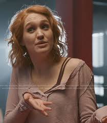 WornOnTV: Corinne's pink henley top