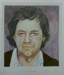 TERRY WILLSON B1948 ORIGINAL SIGNED LTD ED 'PORTRAIT OF ARTIST BRAD FAINE'  1979