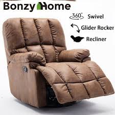 Oversize Swivel Glider Recliner Chair Overstuffed Livingroom Leather Rocker Sofa In 2020 Recliner Chair Swivel Glider Recliner Rocker Recliners