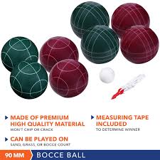 The game however is just as much fun without the court. Bocce Ball Set Classic 90mm Premium 100mm Options Bocce Game For Adults Families And Kids Complete Bocce Yard And Lawn Games With Carrying And Storage Case By D1s Rally Roar