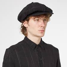 MARC POINT pinstripe linen beret