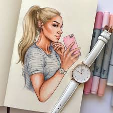 Epingle Par Abir Stars Sur Vie Dessin Fille Dessins Colores Dessin Style