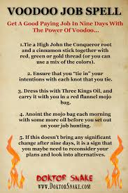 Voodoo Job Spell Voodoo Spells Good Paying Jobs Hoodoo Spells