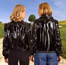 Vinyl Rain Rainwear Fashion Rain Wear Leather Jacket
