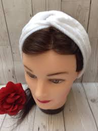 White Velvet Turban Forties 1940s Earwarmer, Vintage Wartime Retro Style  Headband, Rockabilly Land Girl Reenactment Head Band Yoga Spa Band