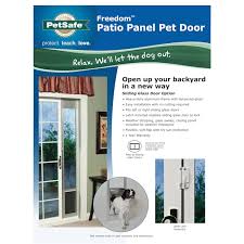Historically, mounting a pet door in glass has been nearly impossible, but with the plexidor glass series we are working to provide you with a pet door in your french doors, sliding patio door, or glass patio door. Petsafe Freedom Aluminum Patio Panel Sliding Glass Pet Door Bronze Medium Petco
