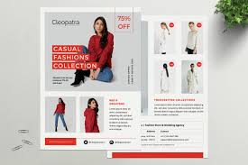 Cleopatra Fashion Flyer Minimalist Business Cards Flyer Brochure Design Template