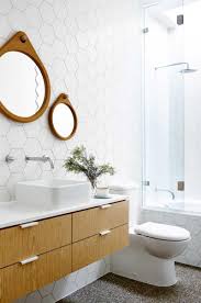 White And Timber Bathrooms Modern Bathroom Tile Mid Century Modern Bathroom Bathroom Inspiration