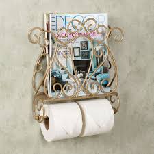 Diabolo toilet paper holder by vandiss contemporary bathroom storage other metro make sure every little detail of your bathroom adds to its made of metal, with long pocket for favorite magazines and a glass smaller space for roll of toilet paper. Gianna Wall Mount Magazine Rack And Toilet Paper Holder