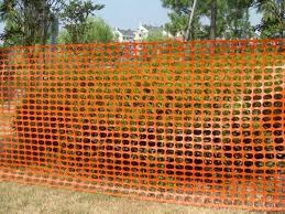 Construction company in anaheim, california. Orange Plastic Netting As Safety Fence In Traffic Control