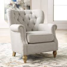 Sophia Beige Linen Traditional Tufted Accent Chair 37j95 Lamps Plus Tufted Accent Chair Linen Accent Chairs Traditional Accent Chair