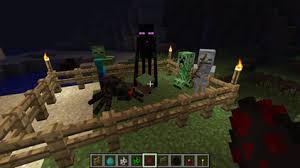 A Few Of The Hostile Mobs Displayed In Minecraft From Left To Right Zombie Spider Enderman Minecraft Pictures How To Play Minecraft Free Minecraft Account